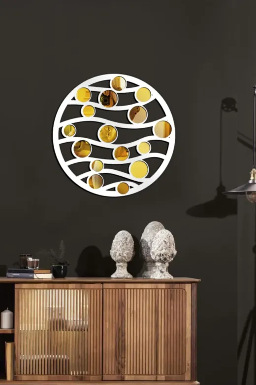AHWALL AW92004 Milano Model Dekoratif Gold Pleksi Kırılmaz Ayna