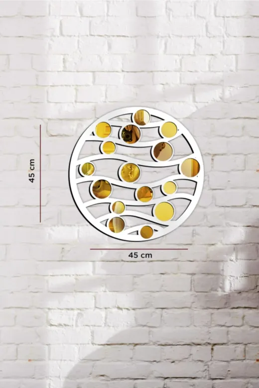 AHWALL AW92004 Milano Model Dekoratif Gold Pleksi Kırılmaz Ayna