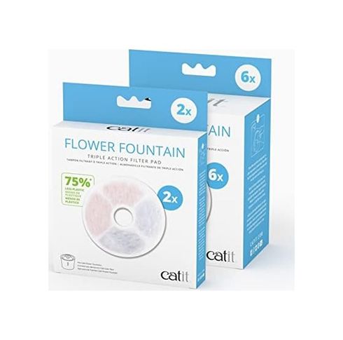 Airhead 133243876 Catit Triple Action Filtre Çerçevesiz, Catit Çiçek Çeşmesi İçin Filtre, 6&apos Lı Paket