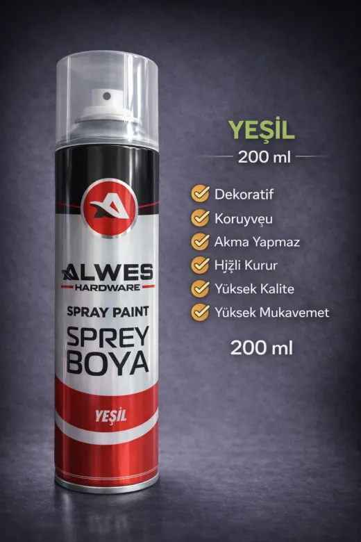 akatsuki 1200mlm Sprey Boya Yeşil 200 Ml