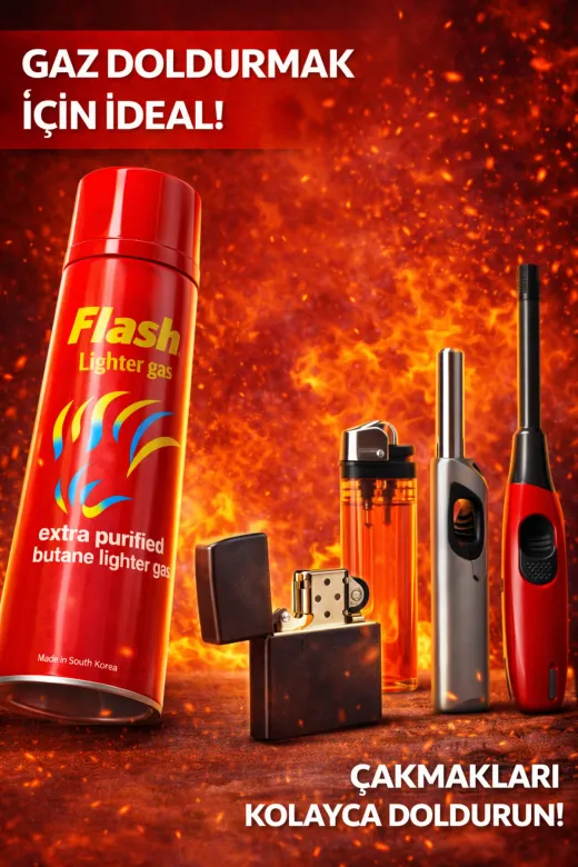 akatsuki Flash Çakmak Gazı Butan Gazı Dolum Tüpü 270Ml