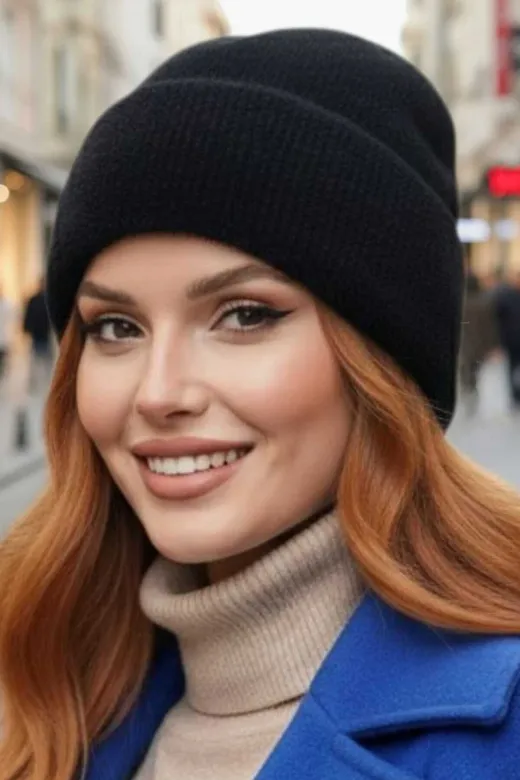 AKY5001 Kadın Tüylü Soft Bere Tüylü Bere