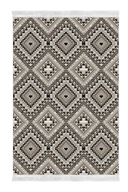 Alanur Home 1931-Trend-Banyo Eko Trend Djt Banyo Paspası Yıkanabilir Kaymaz Taban 1931 Iskandinav Kahve Krem