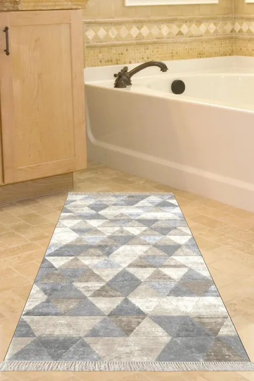 Alanur Home 661-Trend-Banyo Eko Trend Djt Banyo Paspası Yıkanabilir Kaymaz Taban 661 Iskandinav Bej