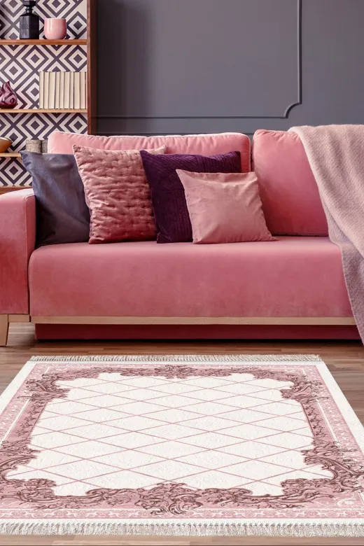 Alanur Home 748-Trend-2 Eko Trend Djt Halı Yıkanabilir Kaymaz Taban 748 Modern Pudra