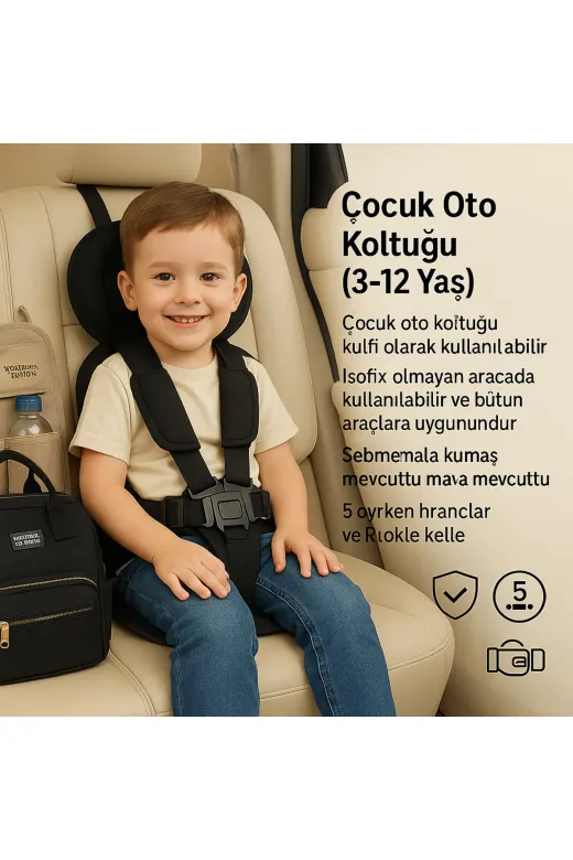 Alfagrup çocuk oto koltuğu Bebek - Çoçuk Oto Koltuğu 3-12 Yaş Çoçuk Oto Koltuğu Emniyet Kemeri