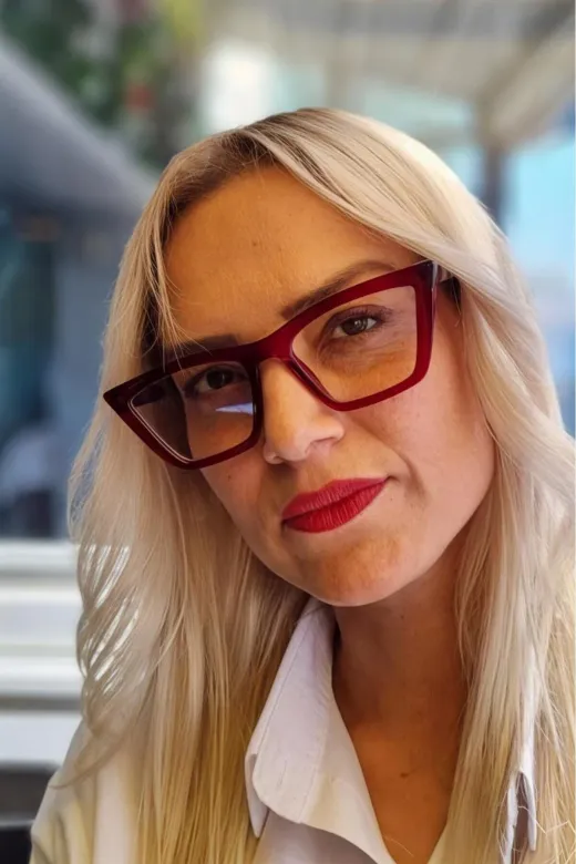 ALMR-488 Kadın Felicia Mavi Işık Korumalı Dinlendirici Cat Eye Model Ekran Gözlüğü