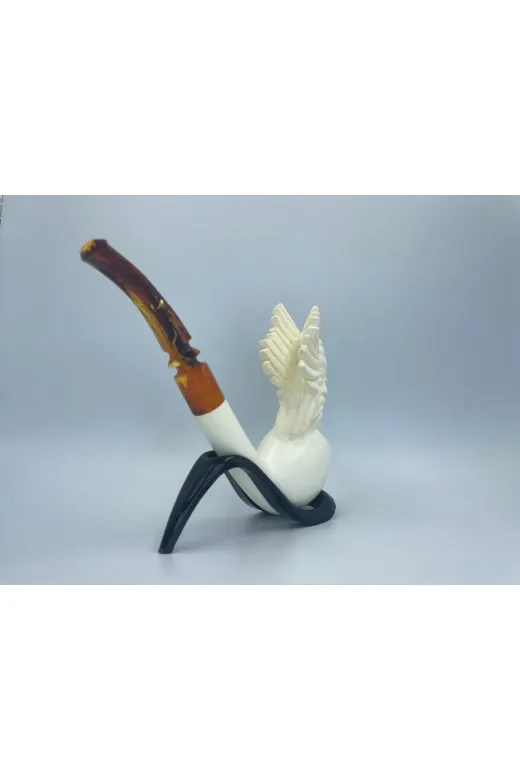 Altınışık Lületaşı 0099 Golden Eagle Lületaşı Pipo – El Yapımı, Koleksiyonluk, Doğal Taş, Filtreli, Özgün Tasarım