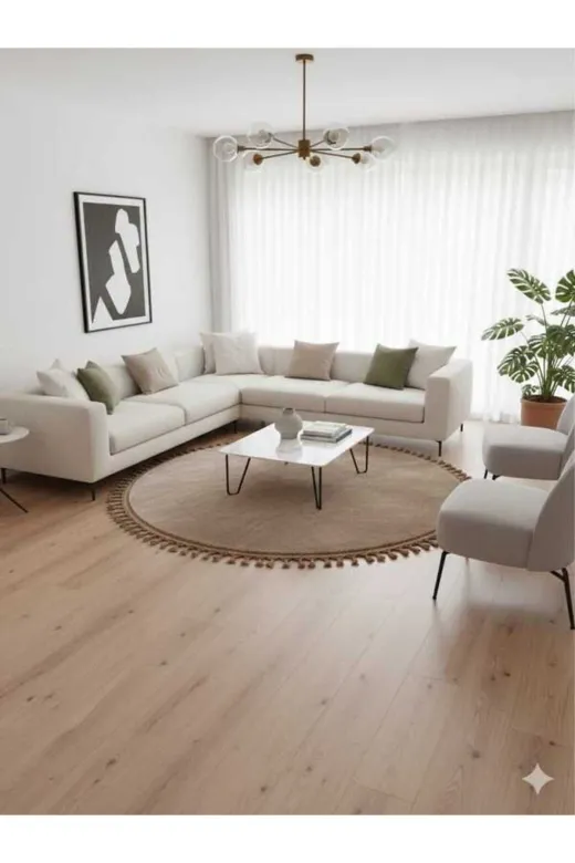 ALTUN CARPET HDFGYJHJ Vizyon Renk Ponpon Saçaklı Plüş Halı 3 Takım Halınde 1 Adet 200 X 200 + 2 Adet 100 X 100