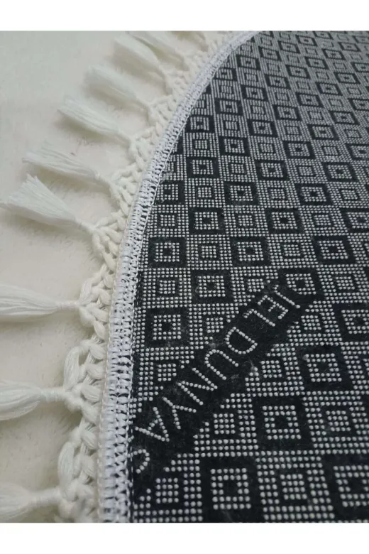 ALTUN CARPET yatak setitjrhf6u7 3Lü 100Cm Karbeyaz Modernpostpelüşkaymazponponsaçaklı Yatak Odası Takımı2Adet 100*150/1 Adet100*300