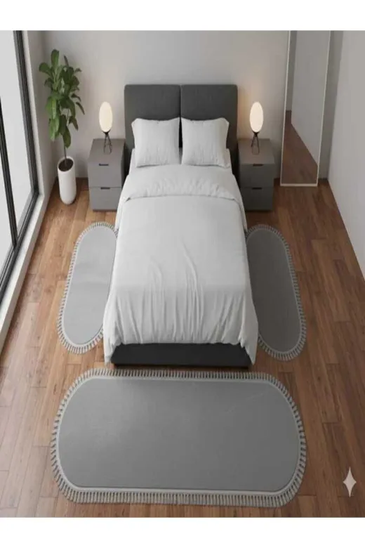 Altun POSTPELÜŞJHBUVGH Carpet 3Lüx Açık Gıri Post Pelüş Kaymaz Ponpon Saçaklı Halı Yatak Odsası Ölçüleri