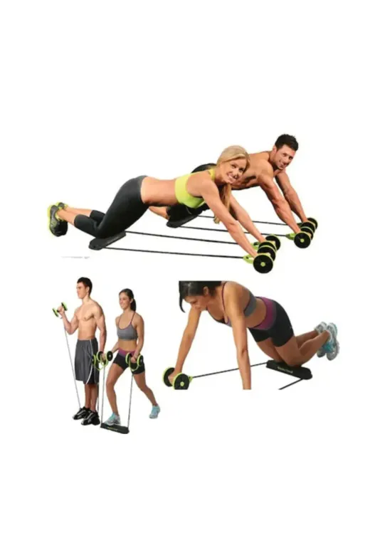Altun T6217 Siyah Multiflex Revo Pro Egzersiz Spor Aleti Tekerlekli Lastikli Karın