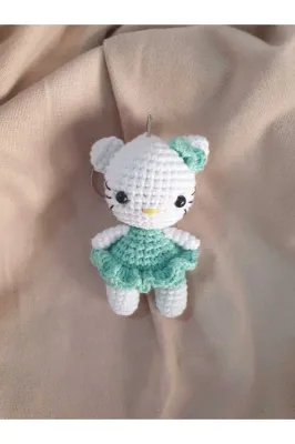 Amigurumi Hello Kitty Anahtarlık