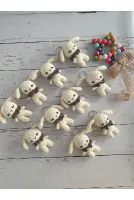 Amigurumi örgü tavşan minik anahtarlik
