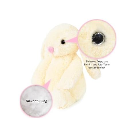 AND 57855210127745280184975 Özgüner Oyuncak Peluş Tavşan 40 Cm Uzun Kulaklı Yumuşak Uyku Arkadaşı, Ponçik Sarkık Kulaklı Doldurulabilir Tavşan Oyuncak 000 Açık Krem