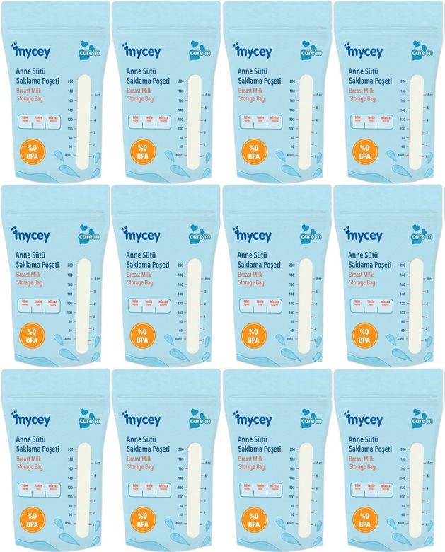 Anne Sütü Saklama Poşeti (12 Li Set)