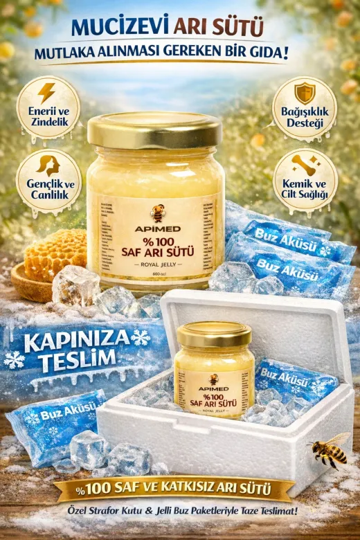 APİMED APMD122 %100 Saf Arı Sütü 300 Gr – Katkısız Doğal Royal Jelly – Soğuk Zincir Gönderim