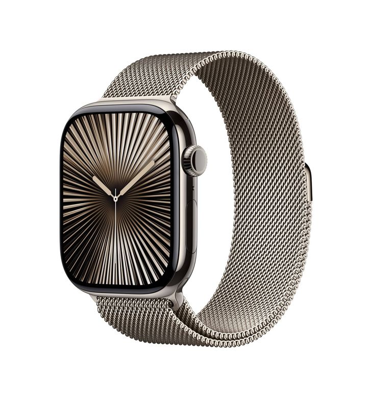 Apple Watch Seri 10 46 Cell GPS Titanyum Kasa Milano Loop S/M Akıllı Saat (Apple Türkiye Garantili) Natürel