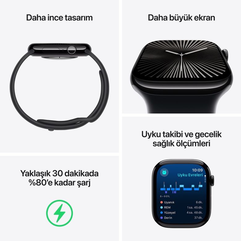 Apple Watch Seri 10 46 Cell GPS Titanyum Kasa Milano Loop S/M Akıllı Saat (Apple Türkiye Garantili) Natürel