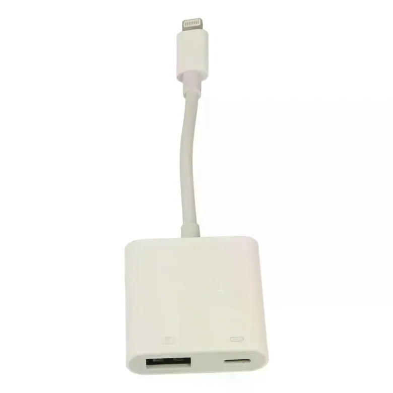 Apr22 Iphone Otg 2in1 - Beyaz