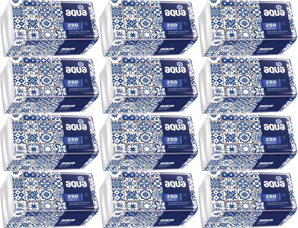 Aqua Pratik Mendil 250 Yaprak Tekli Pk