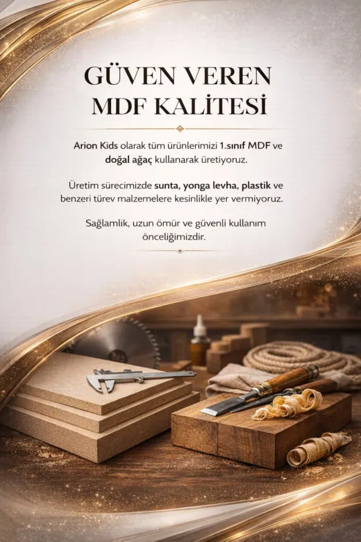 arionkids ARION-DNZ-4-02 Deniz 4 Kapaklı Çekmeceli Mdf Dolap | Rehau Kaplama Kapaklar | Ağaç Ayaklar | Antireflekte Camlar