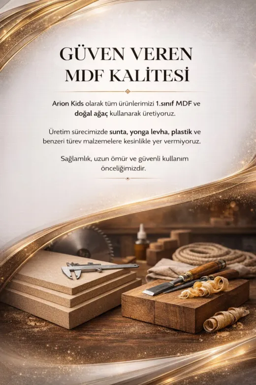 arionkids ARIONDLP10 Masal 4 Kapaklı Dolap | %100 Mdf Gövde | Rehau Kapaklar | Ağaç Ayaklar | Fonksiyonel Ve Şık Tasarım