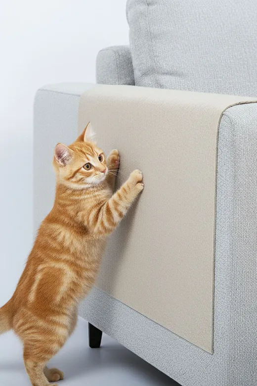 Arnee M1LMN012 10Adet Keçe Kedi Koltuk Tırmalama Koruyucu 40X50 Yapışkanlı Mobilya Tırmalama Önleyici Koruma Halısı