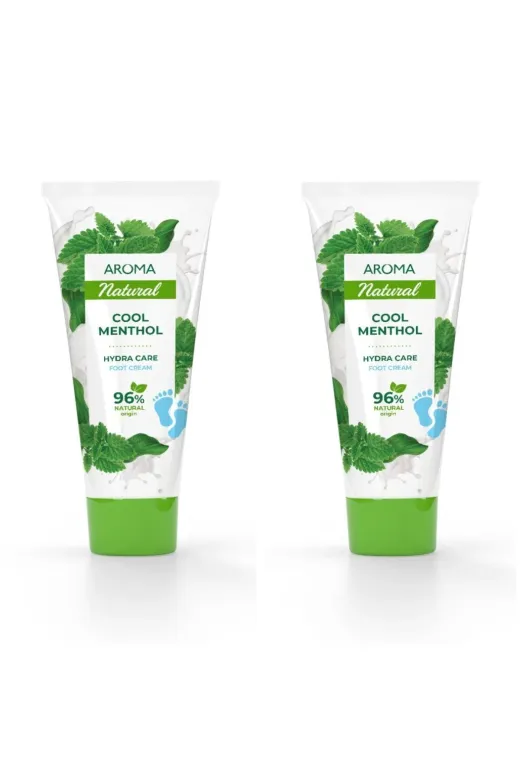 AROMA NATURAL 0601 Aroma Cool Menthol Ayak Kremi 2 X 75 Ml