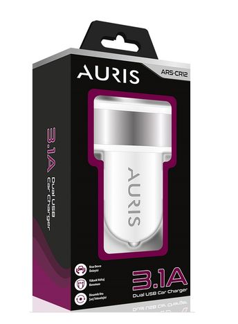 ARS-CR12 Auris Cr12 Araç Çakmaklık 2Xusb Şarj Aleti Başlığı Eco 3.1Amper