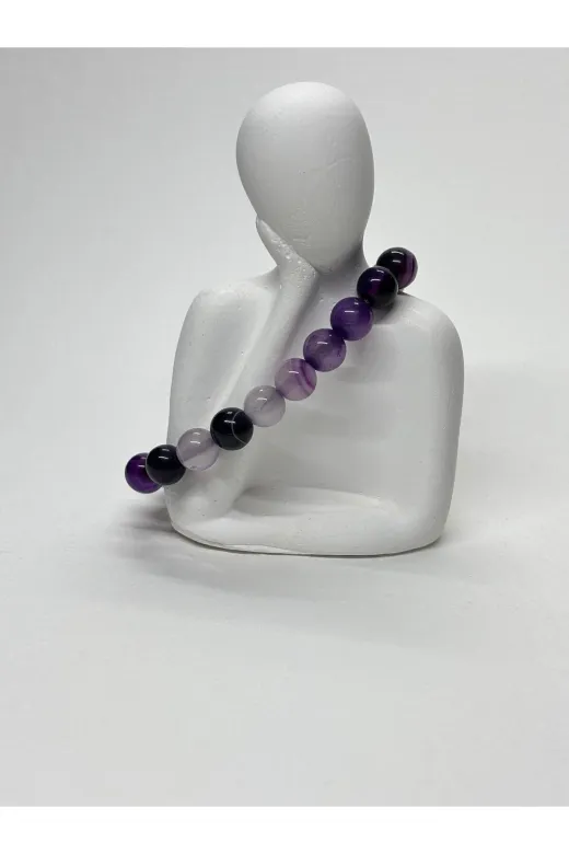 ART LİFE DOĞALTAŞ Natural Stones artlıfe1000423 Beyaz Akik Doğaltaş Bileklik