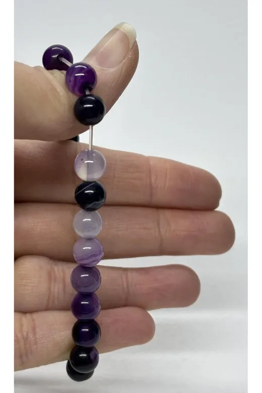 ART LİFE DOĞALTAŞ Natural Stones artlıfe1000423 Beyaz Akik Doğaltaş Bileklik