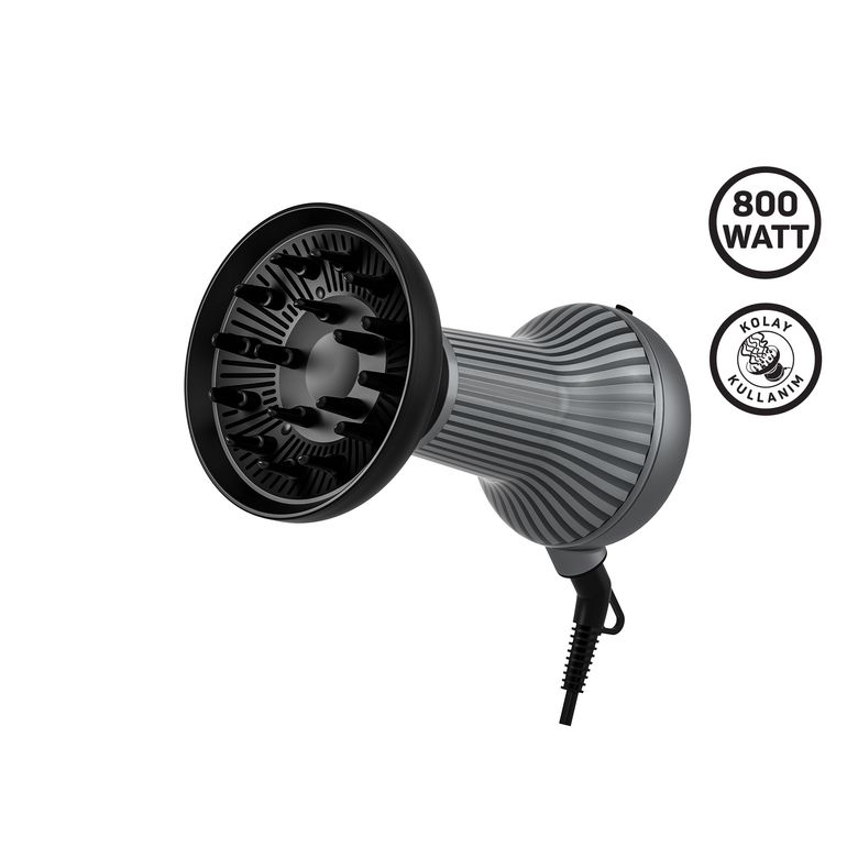 Arzum Ar5124 Trendcare Curly 800W Saç Kurutma Makinesi, Difüzör Başlıklı, Bukle Belirginleştirici