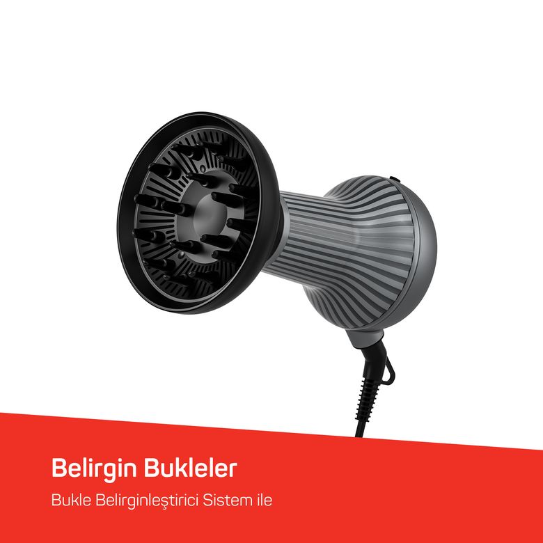 Arzum Ar5124 Trendcare Curly 800W Saç Kurutma Makinesi, Difüzör Başlıklı, Bukle Belirginleştirici