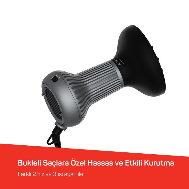 Arzum Ar5124 Trendcare Curly 800W Saç Kurutma Makinesi, Difüzör Başlıklı, Bukle Belirginleştirici