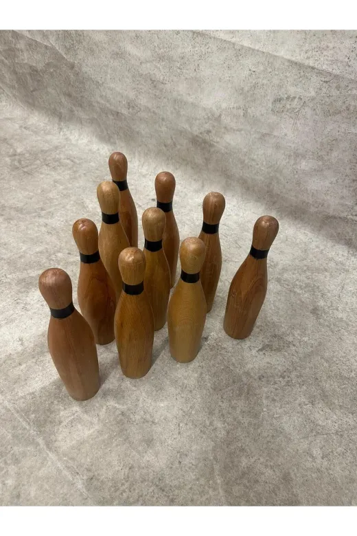 ASSASPOR AKT-057 Ahşap Bowling Seti Ahşap Oyuncak Profesyonel