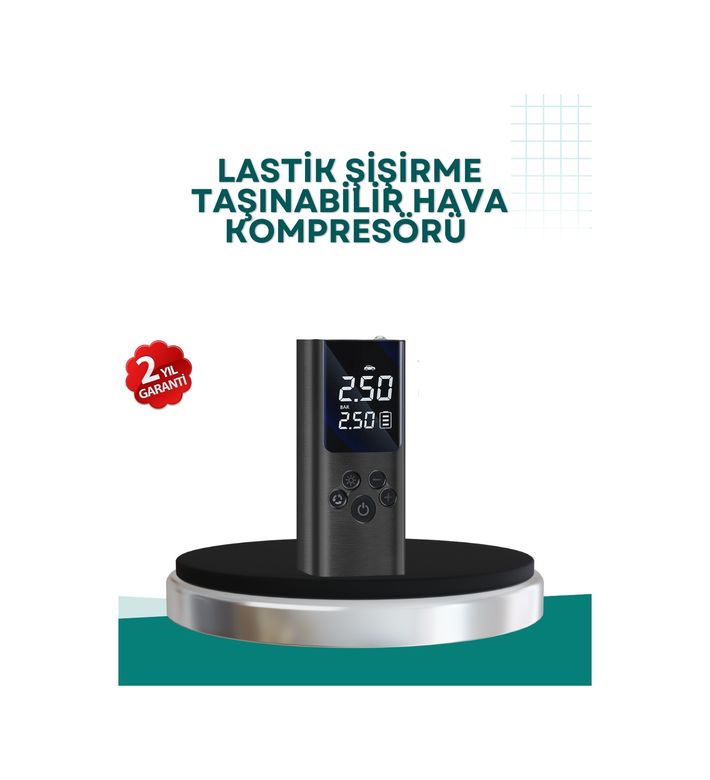ASTRALTECH 116768742 Led Işıklı Dijital Hava Pompası Araba Bisiklet Uyumlu