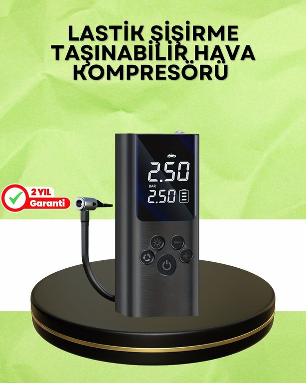 ASTRALTECH 116768771 Usb Şarjlı Taşınabilir Hava Kompresörü Dijital Ekranlı