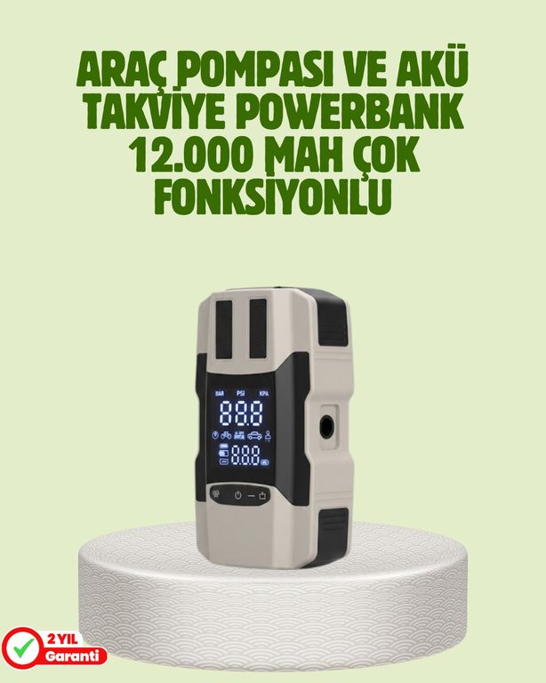 ASTRALTECH 116860004 Araç Akü Takviye Cihazı Ve Lastik Şişirme Pompası 12.000 Mah