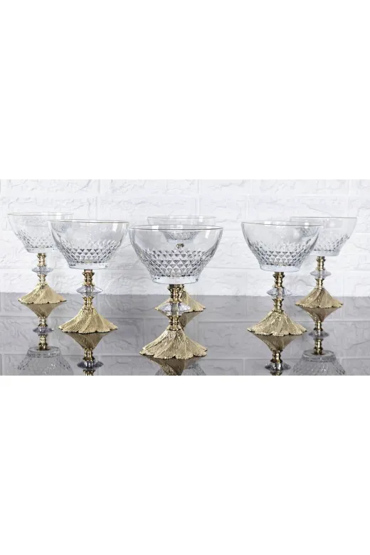 atabey home paşabahçeatabeykaseserisi Paşabahçe Serisi Infinity Kase & Magnolia Kase & Dondurmalik & Şekerlik Semerkand Gold Döküm Ayakli