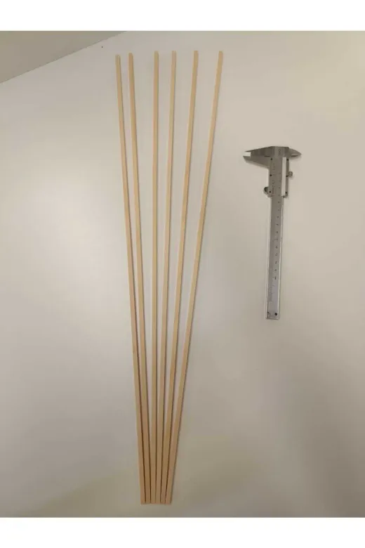 atölyebaneta 05mm*05mm*99cm Maket Çıtası 5Milimetre X 5Milimetre X 99 Cm Boyunda Çam Ağacı 8 (Adet)