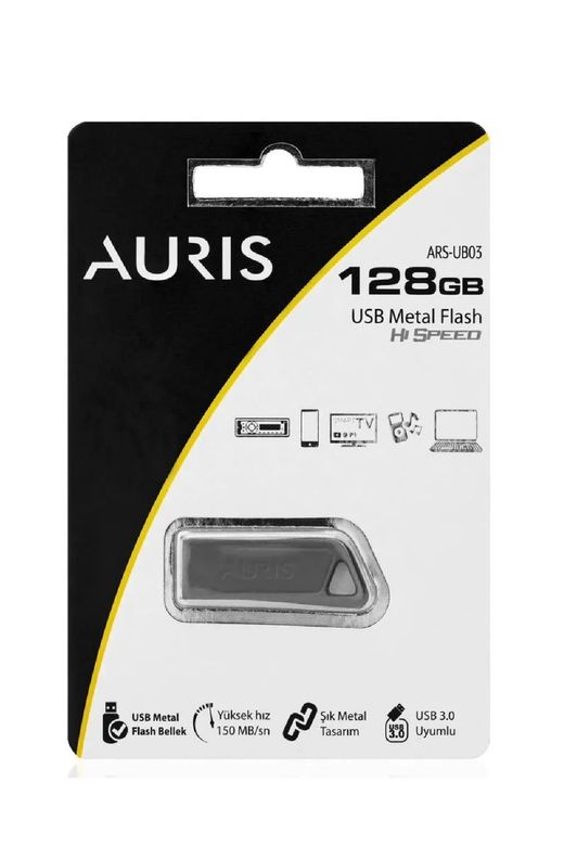 Auris 128 Gb Usb 3.0 Uyumlu Metal Usb Flash Bellek