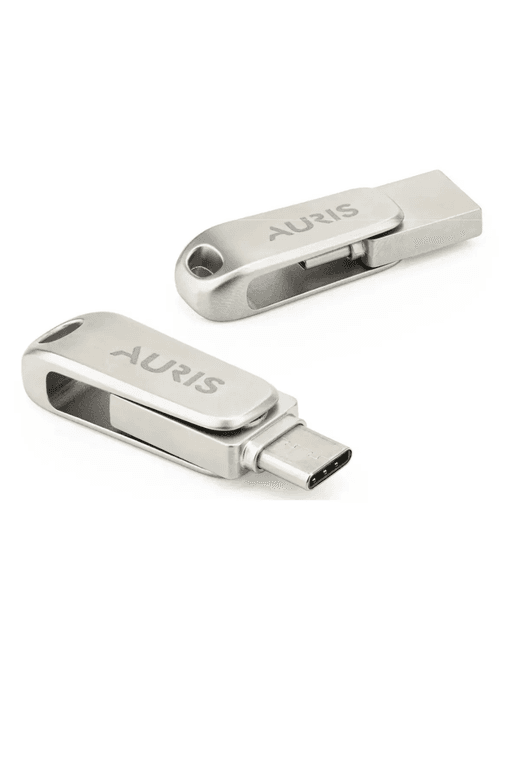Auris 64Gb Type-C Ve Usb 3.0 Hızlı Usb Flash Bellek Otg Çift Girişli Metal Sağlam