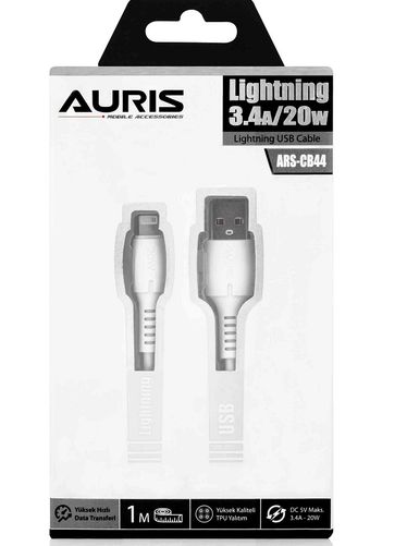 Auris Ars-Cb44 20W-3.4A Lightning Şarj Data Kablo