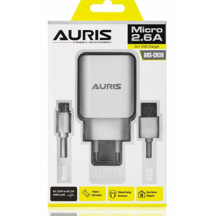 Auris Ars-Ch30 Micro Set 2.6A Eco Şarj Cihazı