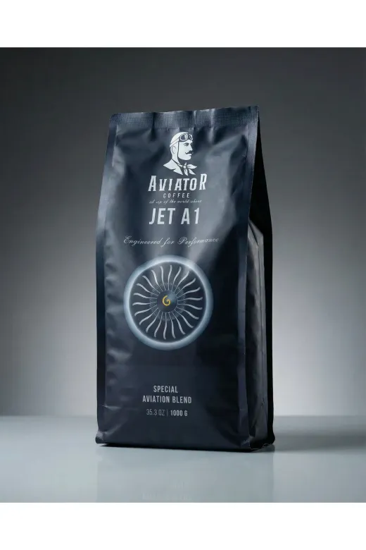 Aviator Coffee ACJA Jet-A1 %90 Arabica %10 Robusta Taze Kahve Çekirdek/ Öğütülmüş Espresso 1000 Gr.