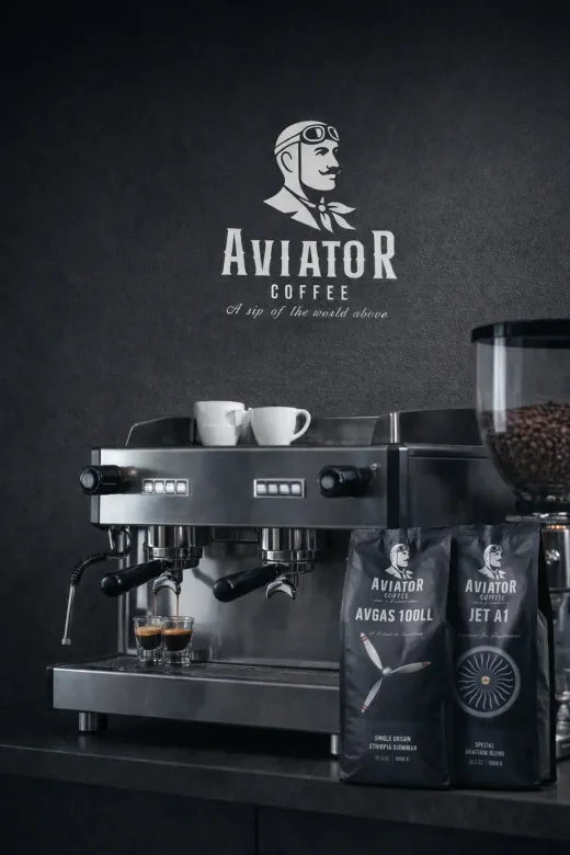 Aviator Coffee ACJA Jet-A1 %90 Arabica %10 Robusta Taze Kahve Çekirdek/ Öğütülmüş Espresso 1000 Gr.
