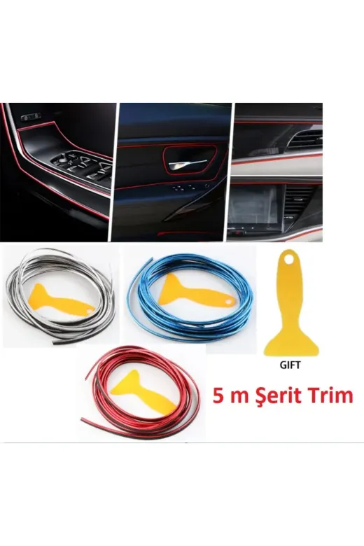 Ayder Timya P204869S9668 Araba Dekorasyon Şeridi 5 Metre Trim Şeridi (Timya/go1395) 204869