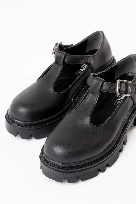 Aymood 868-757AYM 868-757 Siyah Günlük Yüksek Tabanlı Loafer Ayakkabı