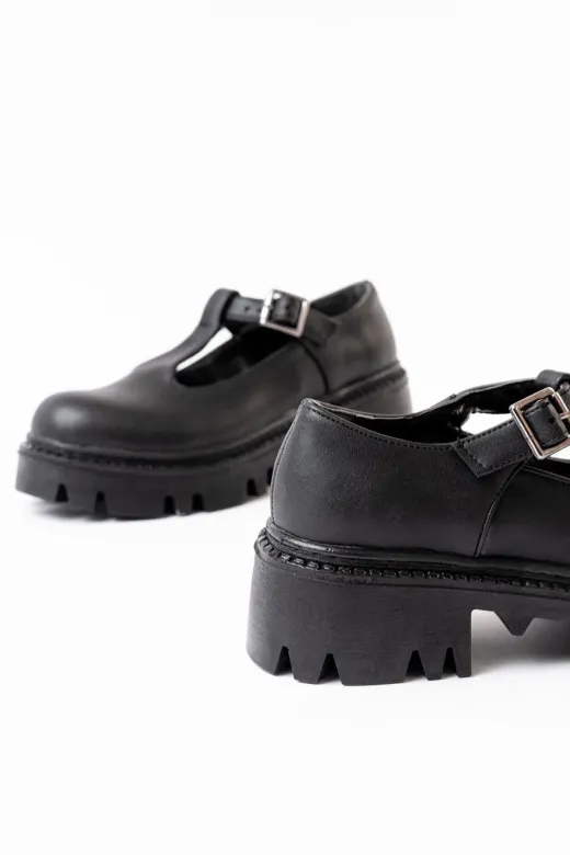 Aymood 868-757AYM 868-757 Siyah Günlük Yüksek Tabanlı Loafer Ayakkabı